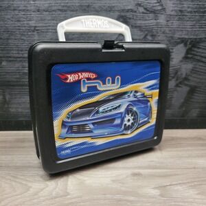 Hot Wheels Plastic Lunchbox only ‎ Thermos brand  Made in USA